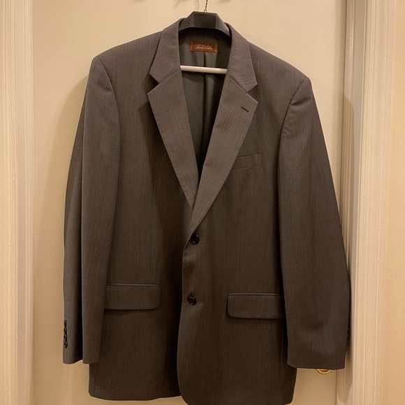 Tasso Elba Wool Blazer Sports Coat Charcoal Gray Size 44L - Picture 1 of 4
